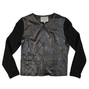 Classiques Entier Leather Wool Black Jacket Women's Size Small